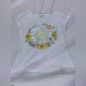 Gray sun and moon shirt